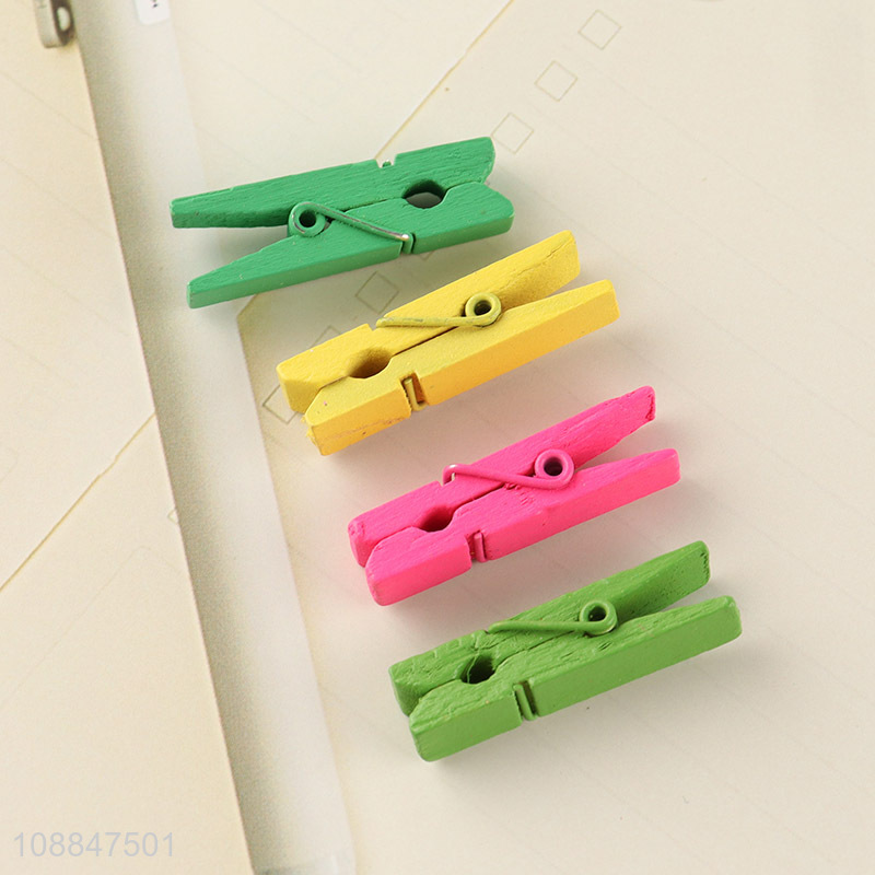 Good quality colorful wooden clips office clips clothes pegs