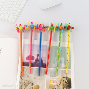 Wholesale Fun Kids Wooden Pencils Cute Cartoon Pencils