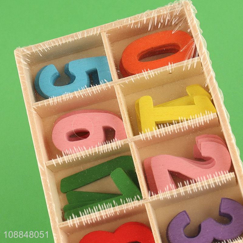 Good quality colorful wooden numbers preschool learning toy