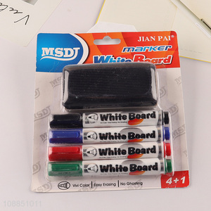 Hot selling 4pcs whiteboard markers with whiteboard eraser