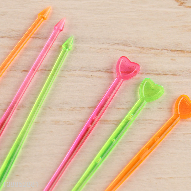 Wholesale 25pcs colorful disposable plastic fruit toothpicks fruit forks