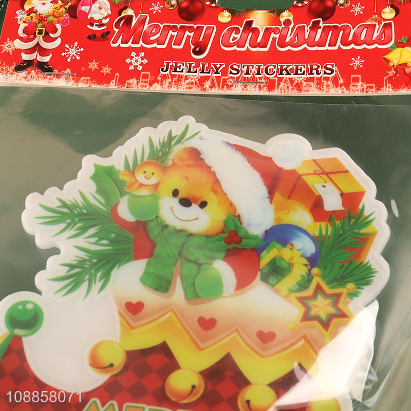 New product Christmas gel window stickers decorative holiday stickers