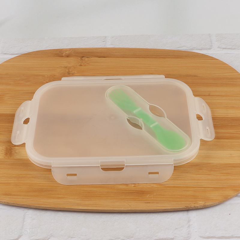Top selling silicone folding food container lunch box wholesale