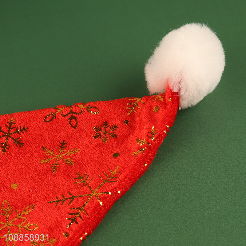 High Quality Snowflake Santa Hat Christmas Hat for Kids Adults