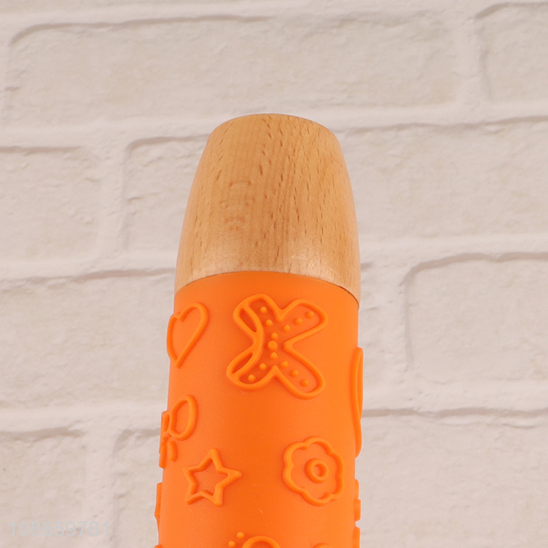 China wholesale cookies embossing non-stick pastry dough rolling pin