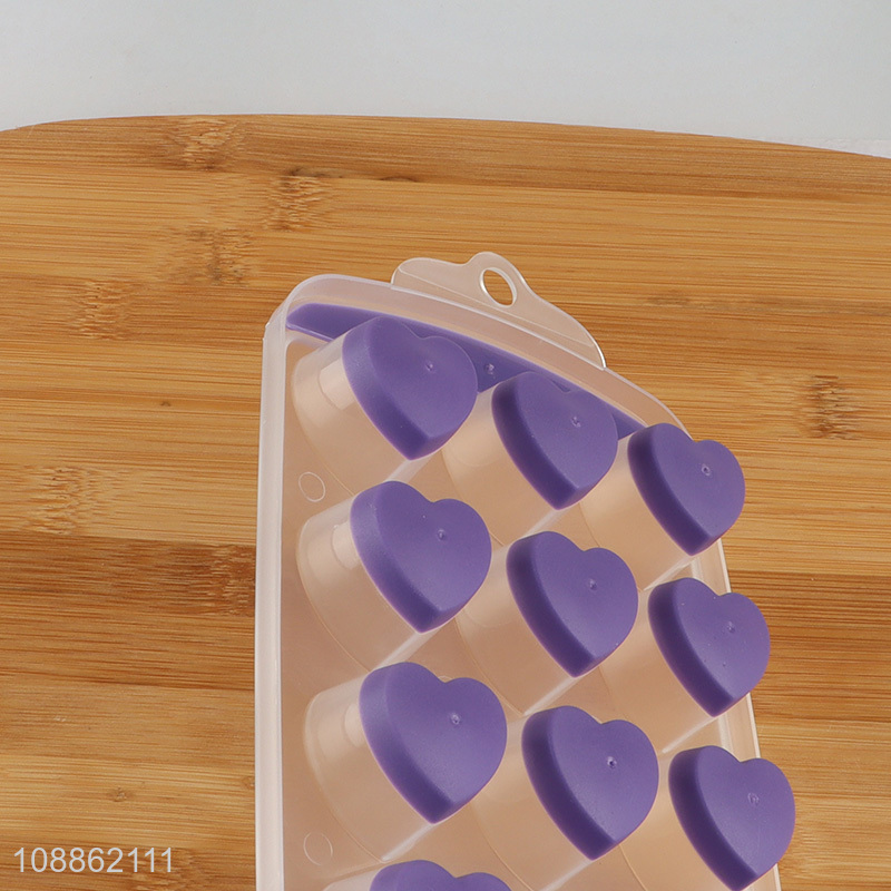 Good quality heart shaped ice cube tray flexible ice cube molds