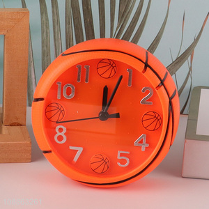 Online wholesale basketball shaped kids alarm clock table clock