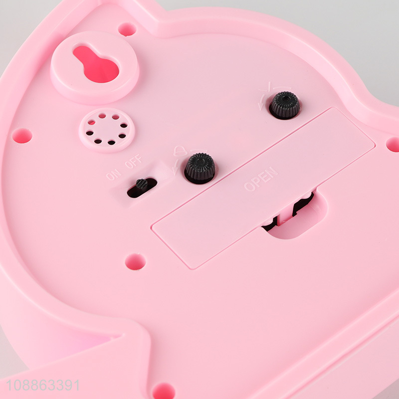 Popular products pink girls students alarm clock table clock