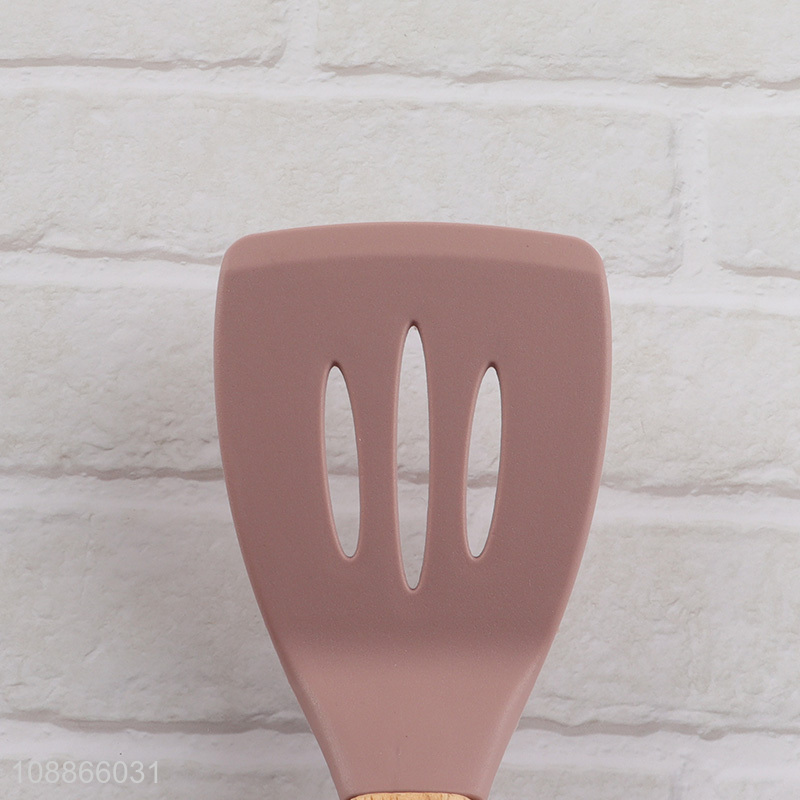 Online wholesale kitchen utensils silicone slotted spatula fish turner