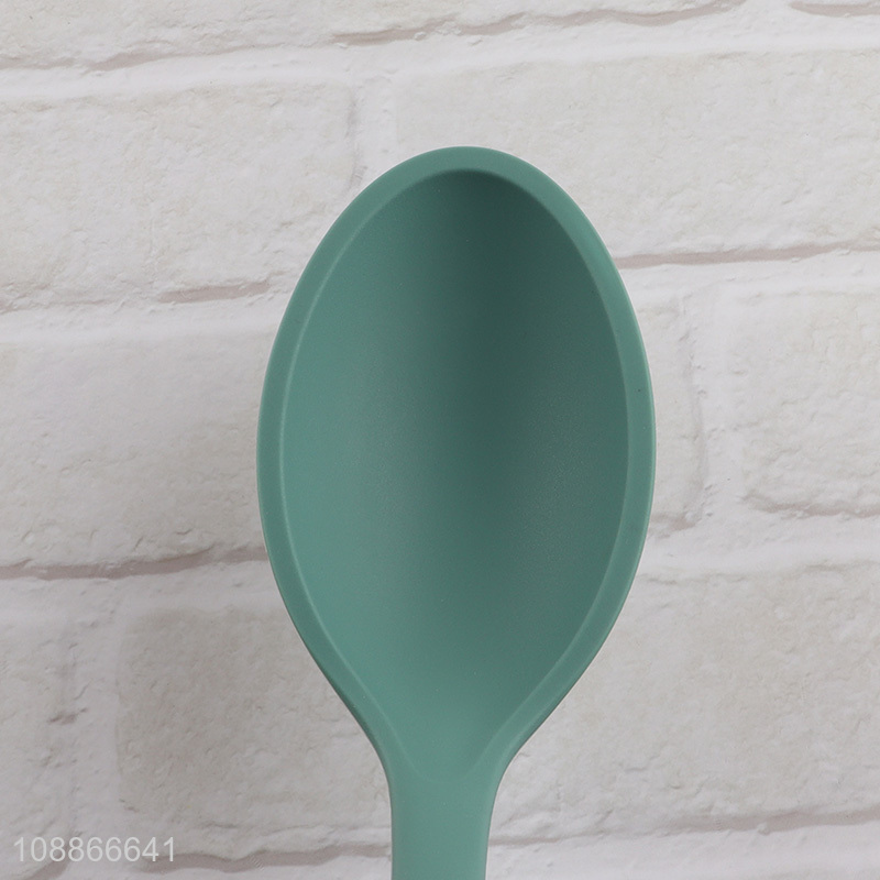 New product non-stick cookware silicone cooking spoon with plastic handle