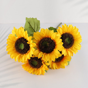 Latest products natural home decor artificial sunflower fake flower