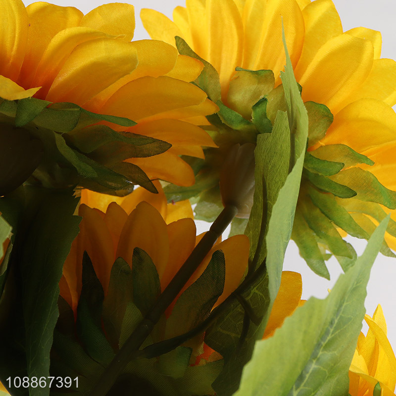 Latest products natural home decor artificial sunflower fake flower