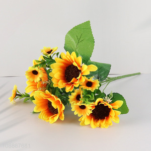 Best sale garden decor natural artificial sunflower fake flower
