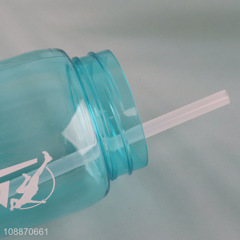 Low price 750ml sports water bottle drinking bottle with straw