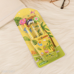 Factory price 3pcs children cartoon pencils set for stationery