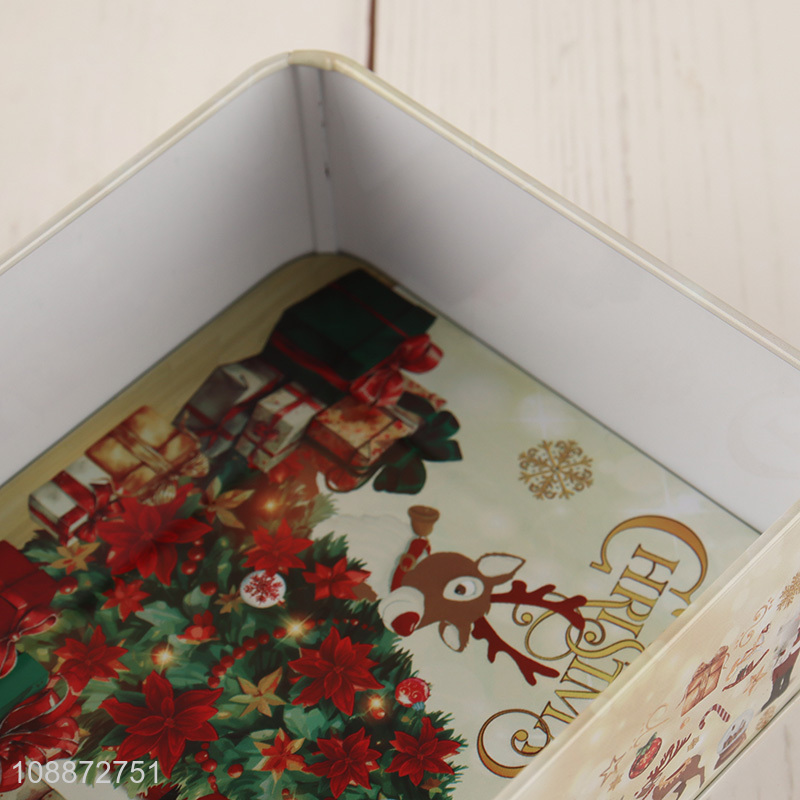 New arrival tinplate christmas series storage box for candy cookies