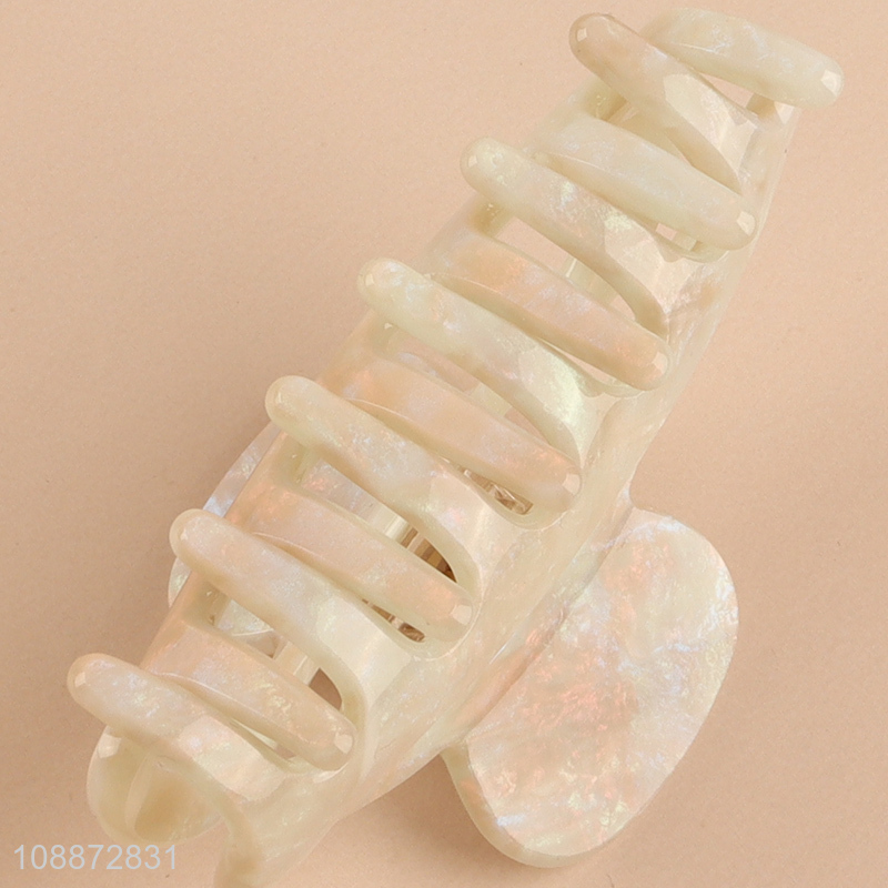 Factory supply cellulose acetate hair claw clips for straight or curly hair