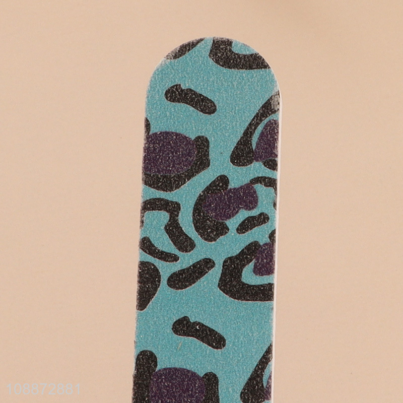 Wholesale 3pcs leopard printing double sided emery boards nail files set