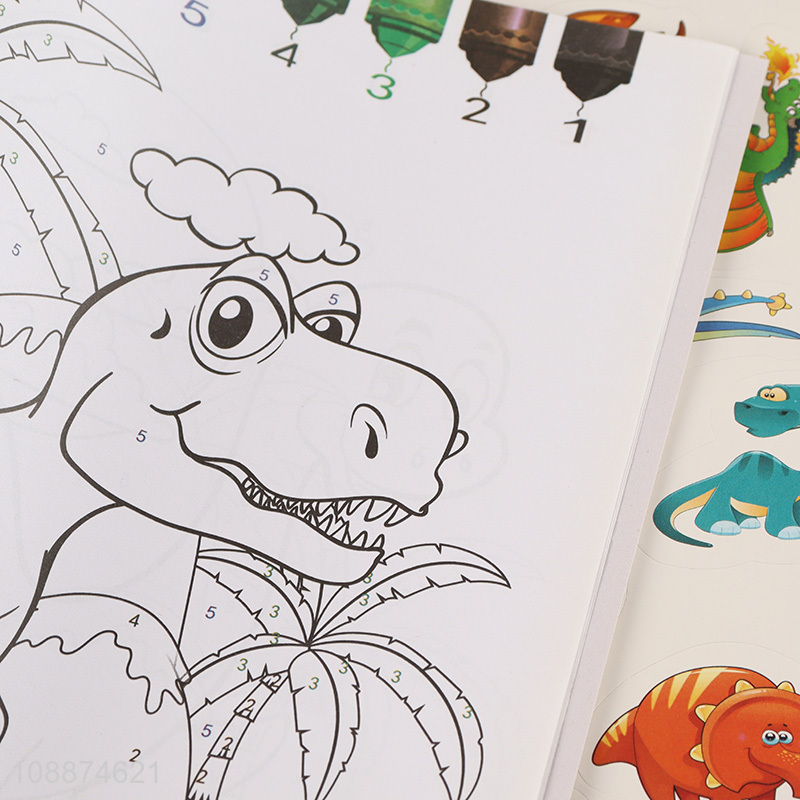 Top quality dinosaur park children colouring book