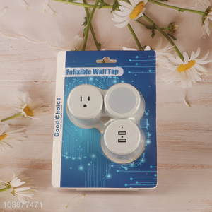 Good Quality Wall Outlet Extender with 1 Night Light & 2 USB Ports