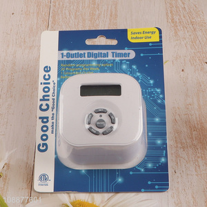 High Quality Indoor Digital Timer with 1 Outlet for Home Kitchen