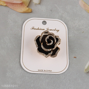 Good sale rose flower shaped alloy brooch for women