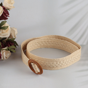 Hot sale women's belt vintage stretch braided waist belt for dress