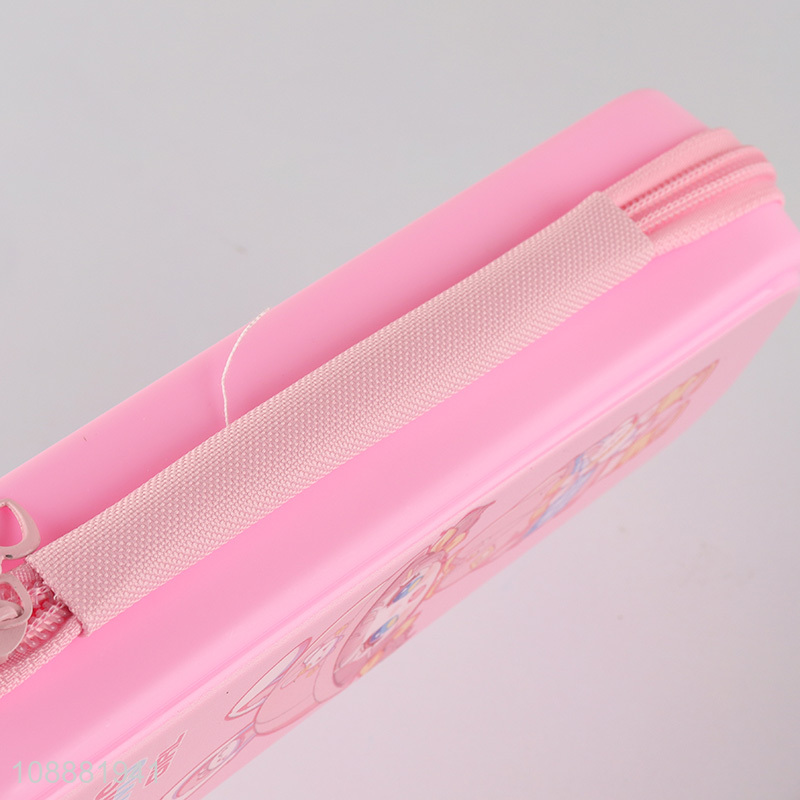 Factory supply pink girls cartoon stationery pencil case