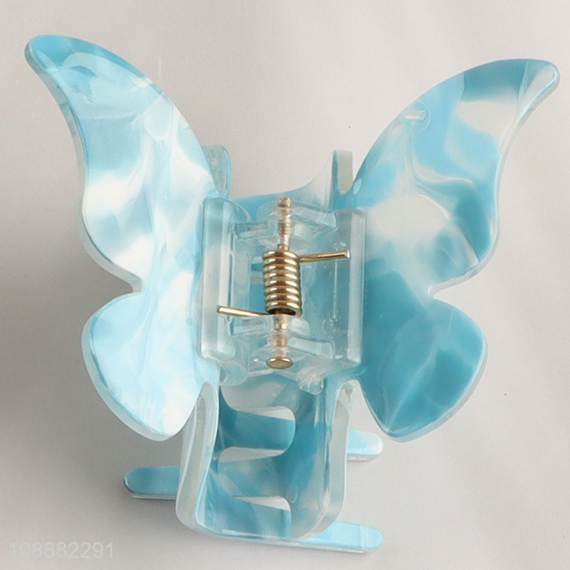 New Arrival Butterfly Hair Claw Clips Non-slip Acrylic Hair Clamps