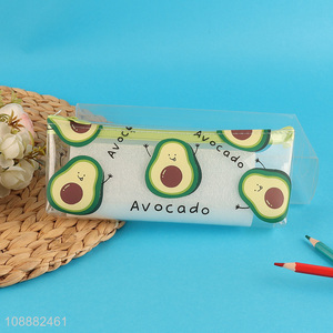 Popular products avocado printed pvc waterproof pencil bag