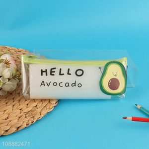 Top products avocado printed pvc students stationery pencil bag