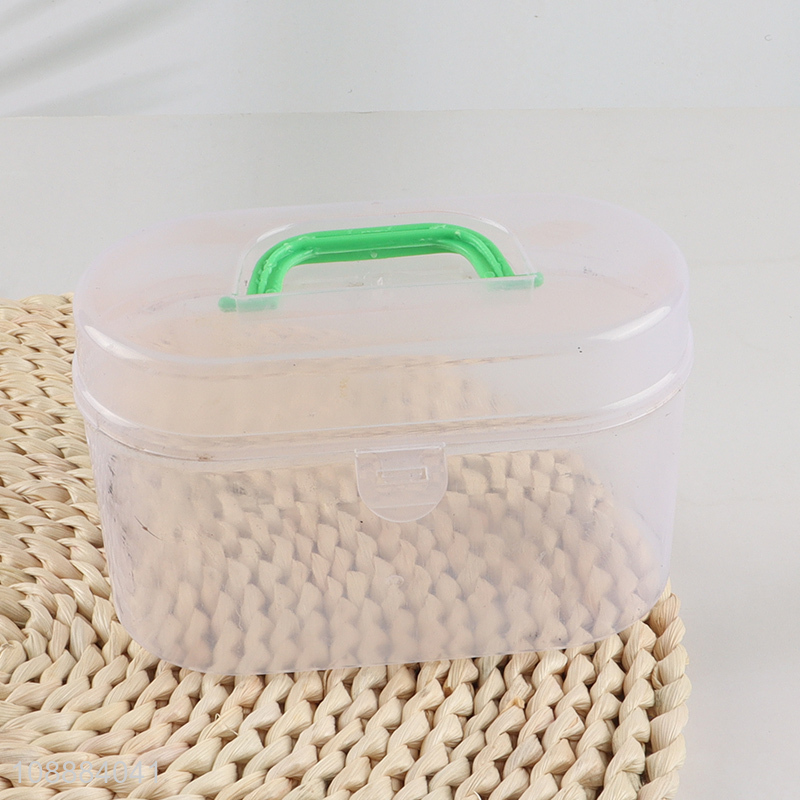 Good quality portable travel sewing kit with plastic box