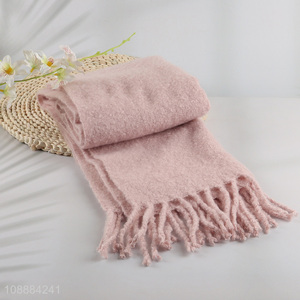 Wholesale Winter Warm Scarf Super Soft Fringe Scarf Women'S Scarf