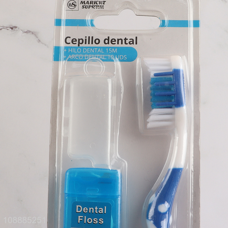 Wholesale oral care kit with dental floss, dental picks and toothbrush