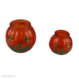 Good price Halloween party decoration pumpkin glass vase