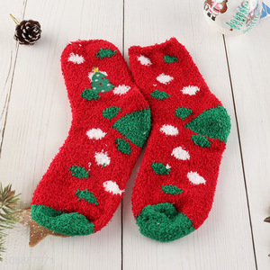 Hot selling winter cozy sleeping socks Christmas slipper socks