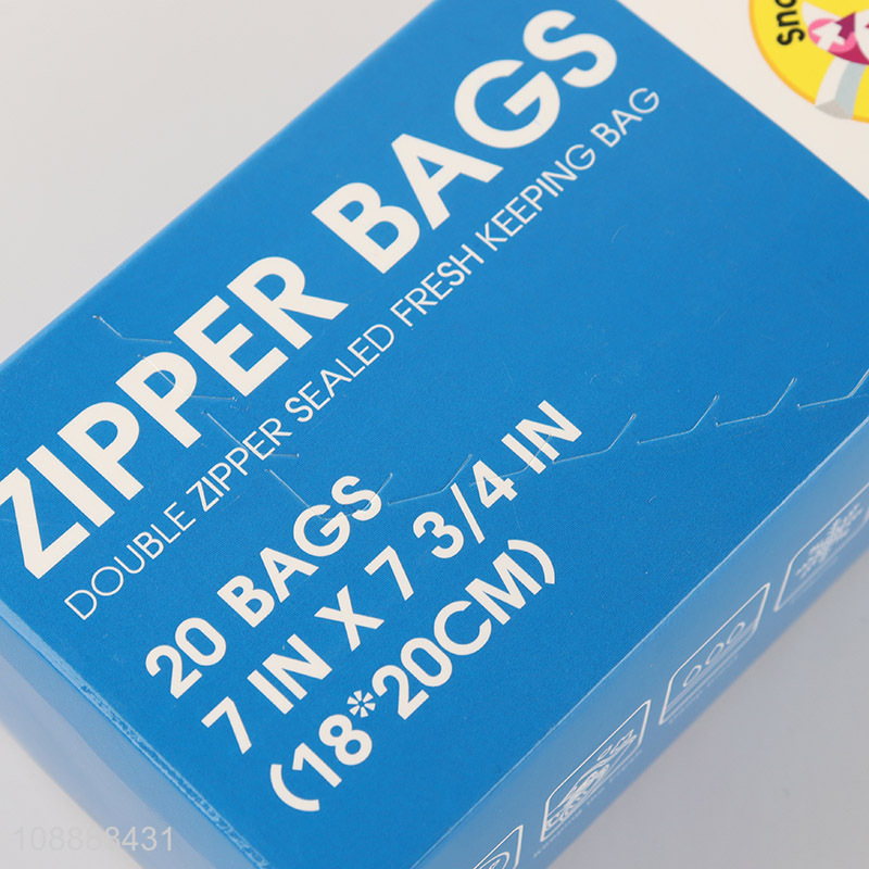 New arrival 20 count clear ziplock freezer storage bags for vegetables