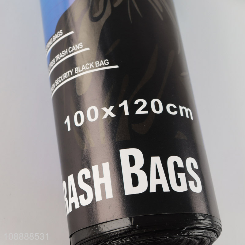 Wholesale 20 Count 160L 100*120cm Black PE Trash Bags for Home Office
