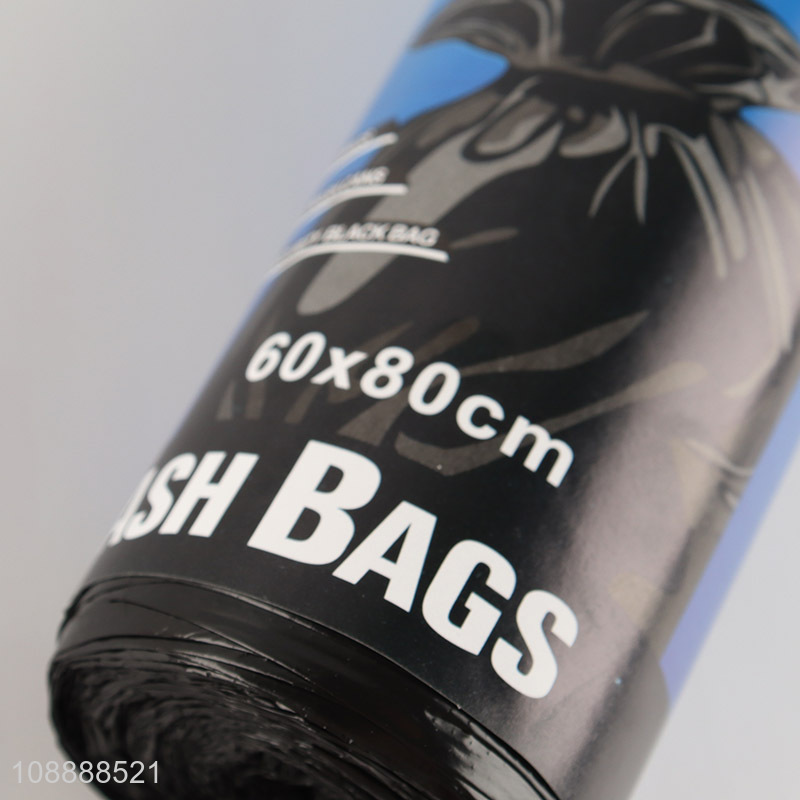 New Product 20 Count 70L 60*80cm Black PE Trash Bags Garbage Bags