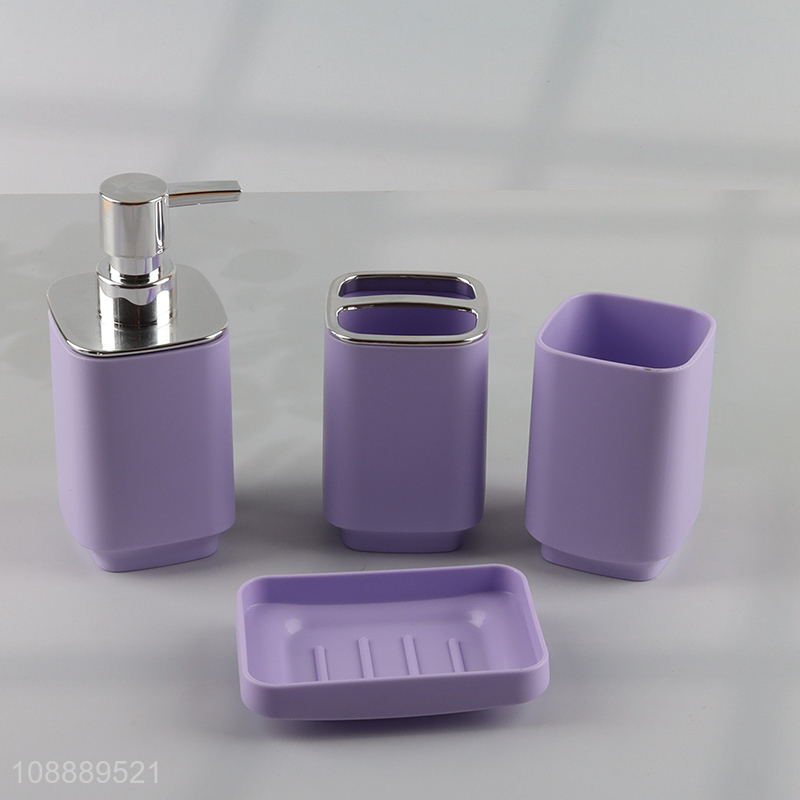 Factory price 6pcs liquid soap dispenser soapbox bathroom set