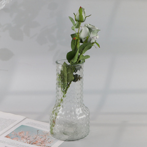 Hot selling clear glass home decor flower vase wholesale