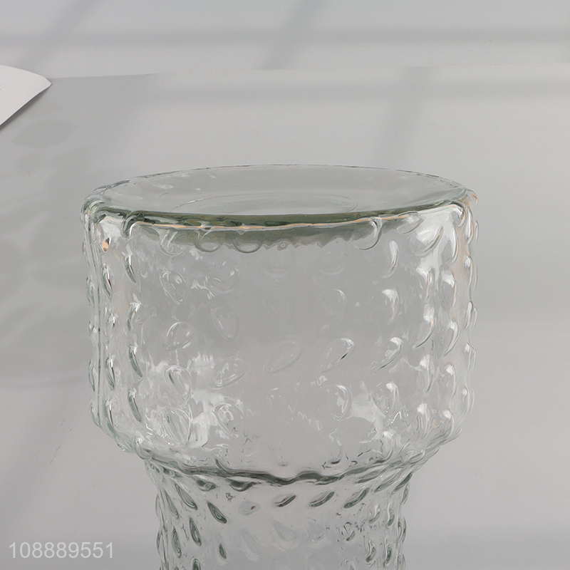 Hot selling clear glass home decor flower vase wholesale