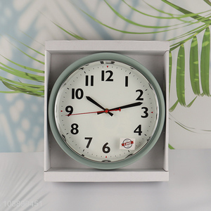 Good quality decorative wall clock round silent plastic wall clock