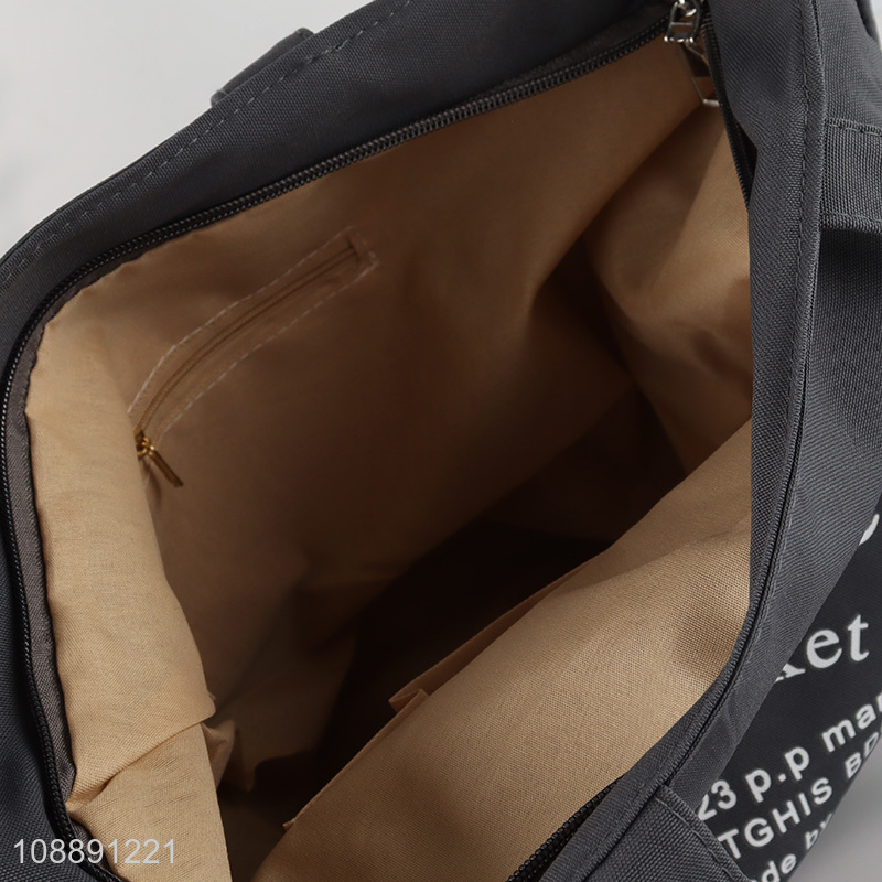 Good quality multi pocket canvas tote bag shoulder bag for women