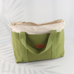 Factory price simple casual canvas tote bag shoulder bag for women