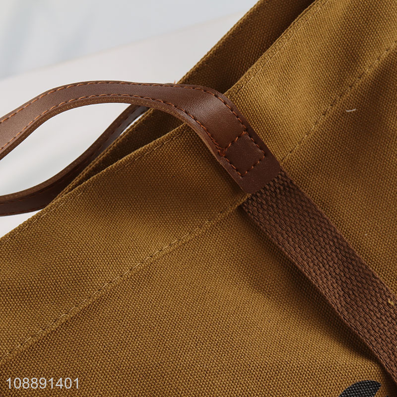 Wholesale letter printed canvas tote bag large capacity shoulder bag