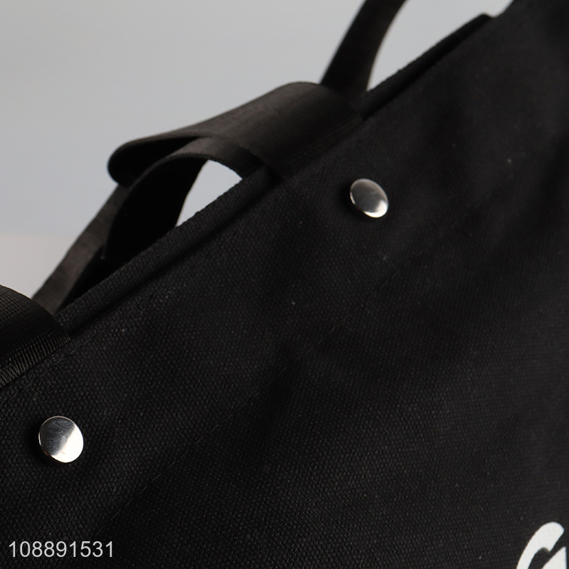Good price letter printing canvas tote handbag shoulder bag for women