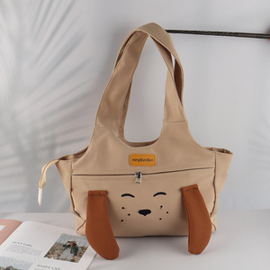 Wholesale cute cartoon dog shoulder handbag large capacity tote bag