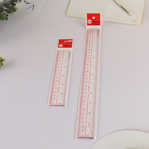 High quality clear plastic straight ruler measuring tool for student