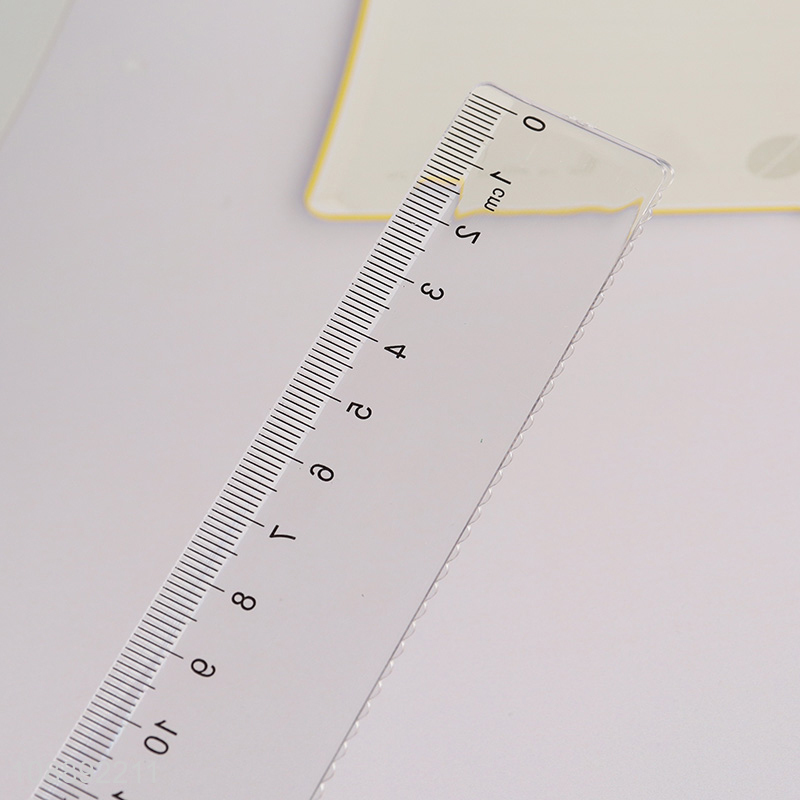 Hot selling transparent plastic straight ruler for home office school